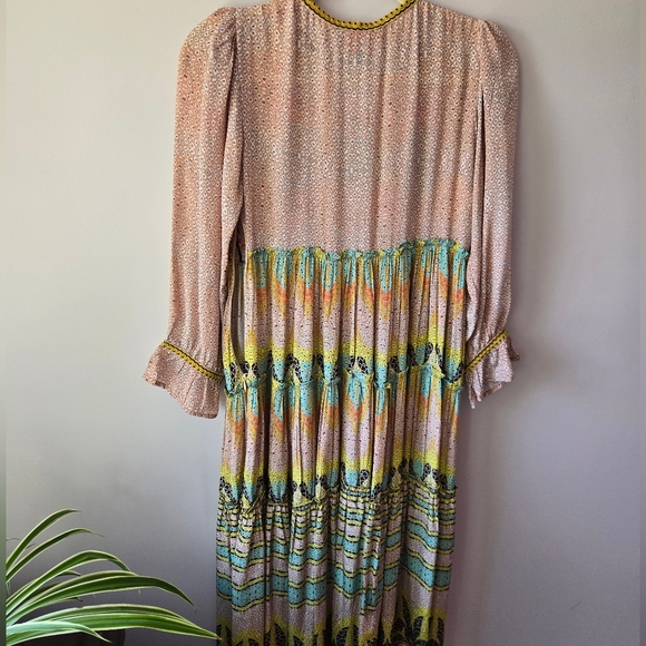 NWT Bhanuni by Jyoti for Anthropologie • Embroidered & Beaded Maximalist Maxi 0P - Picture 11 of 16